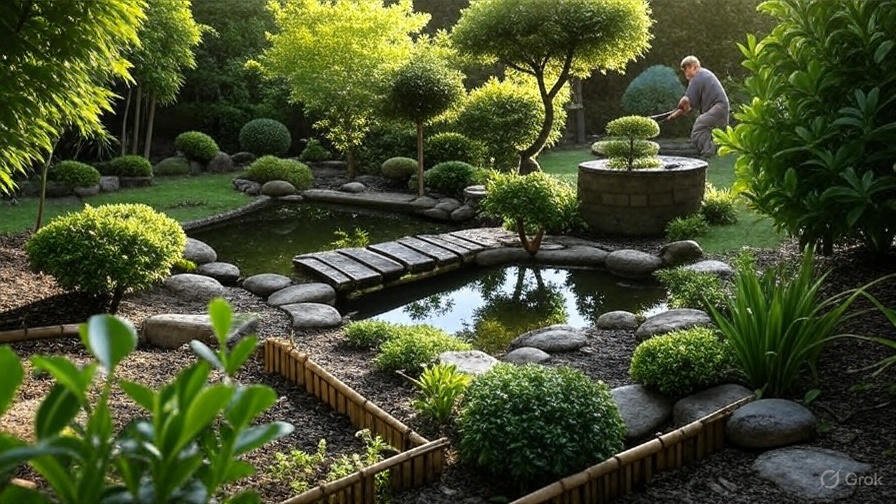 Transformer un petit jardin en espace zen grâce à un entretien régulier